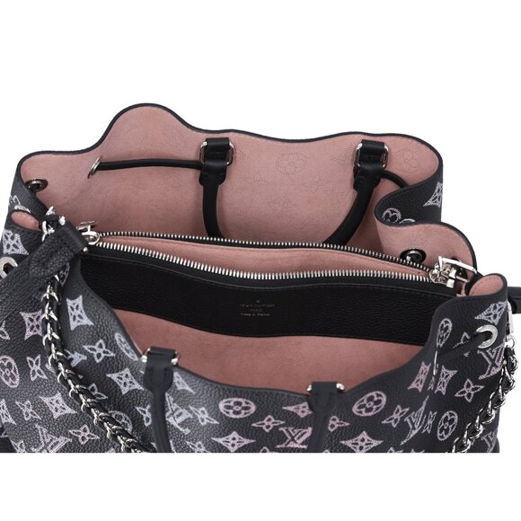 Louis Vuitton Flight Mode Monogram Mahina Bella Tote Rainbow Black - Picture 9 of 10